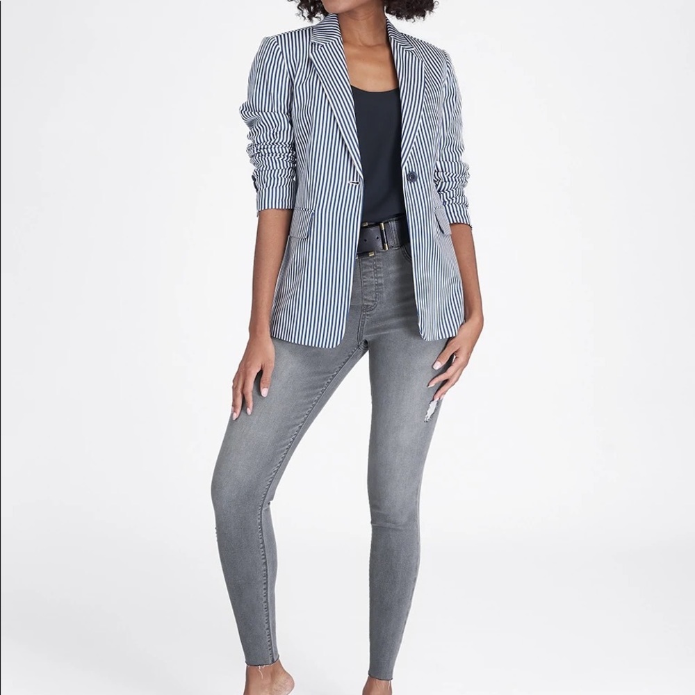 SPANX vintage distressed ankle skinny jeans